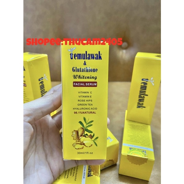 Serum Temulawak trắng da, chống lão hoá và sinh sản Collagen .
