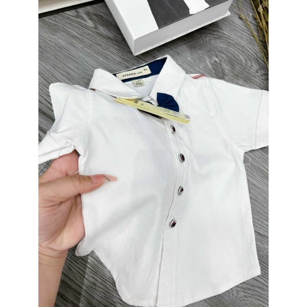 ÁO SƠ MI CỘC TAY BÉ TRAI XUẤT KHẨU 10-26KG DÀI TAY
