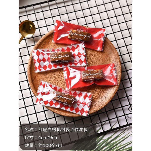 [giá sỉ] 20 set vỏ túi kẹo nougat 4x9cm loại 100c/set