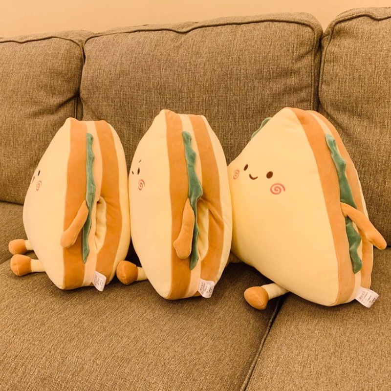 Thú Nhồi Bông Hình Bánh Sandwich Siêu Mềm Sáng Tạo