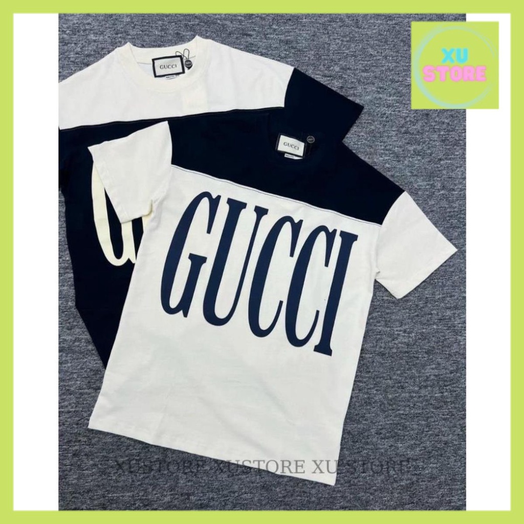 Áo thun GUCCI hót trend - Áo Phông Tay Lỡ Nam Nữ From Rộng Chất Cotton Cót Tông Co Dãn Hót 2022 [ Xu Store ]