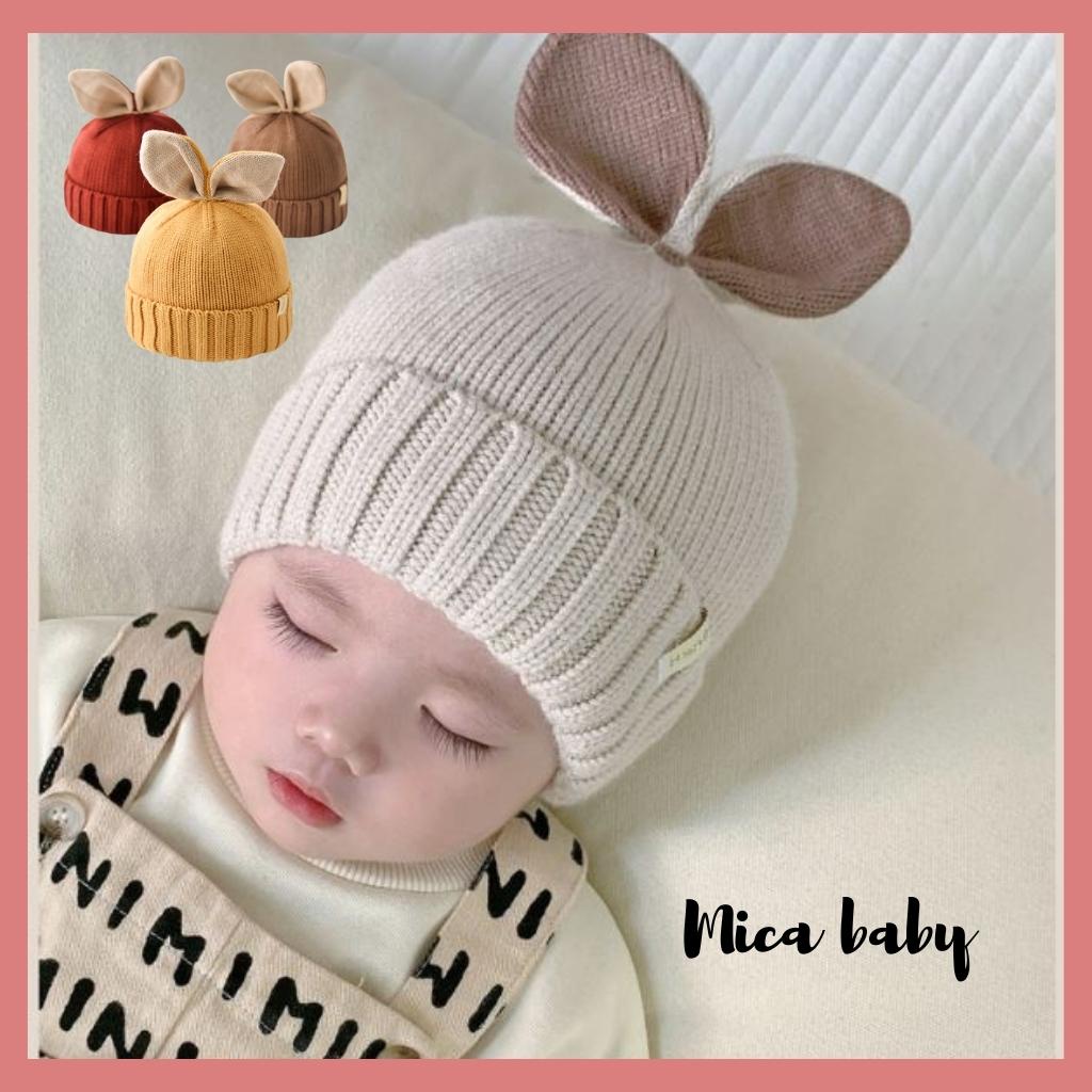 Mũ len Beanie hình tai thỏ dễ thương cho bé từ 1-3 tuổi ML198 Mica baby