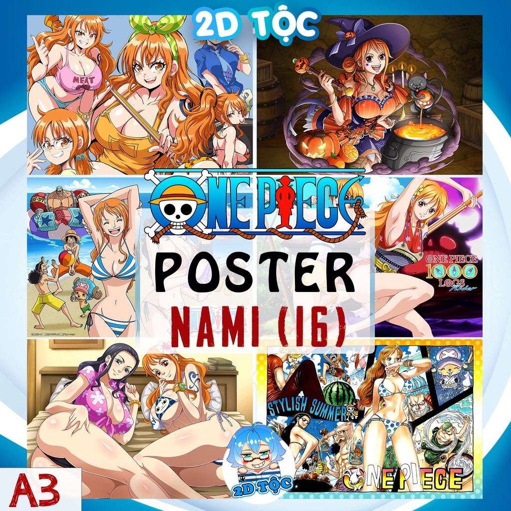 Poster A3 Cao Cấp Treo Tường Nami (16) Anime One Piece By 2D Tộc Shop