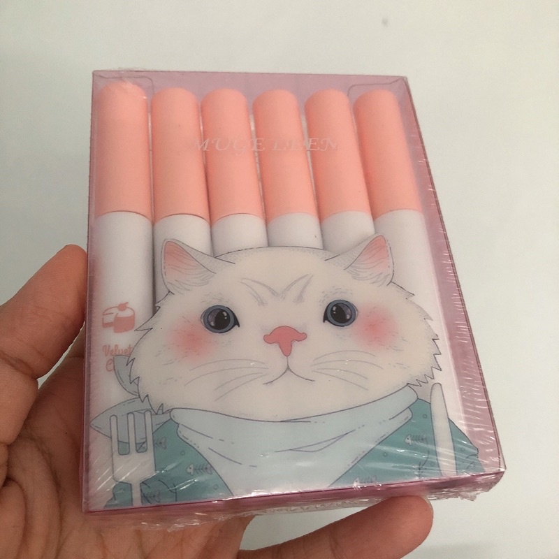(FREESHIP) MUGELEEN mèo hồng - Set 6 son kem lì lâu trôi nội địa trung *meow meow*