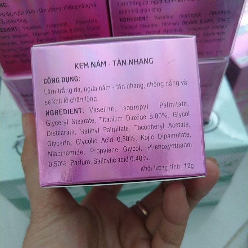 Kem nghệ tươi nhân sâm 3 dòng mụn thâm, nám tàn nhang, dưỡng trắng da 12gr