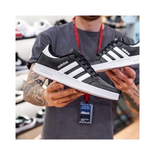[Hàng chính hãng - bao check trọn đời] Giày adidas basic breaknet sọc đen / trắng