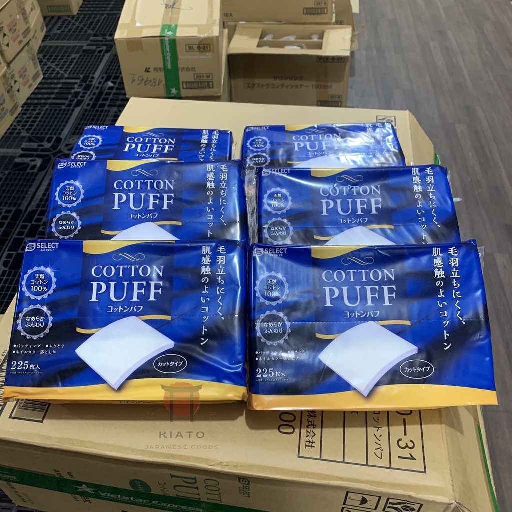 Bông Tẩy Trang S SELECT (Dạng Square), Bông Tẩy Trang Nhật Bản 225 Miếng  100% Cotton Chính Hãng - Dụng cụ trang điểm | TheFaceHolic.com