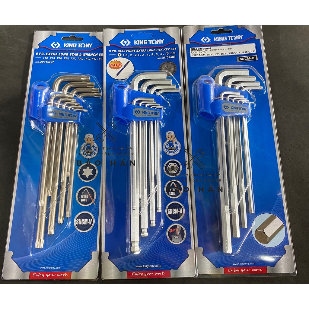 Bộ lục giác Kingtony - Bộ lục giác bi - sao - hệ inch [Chính hãng]