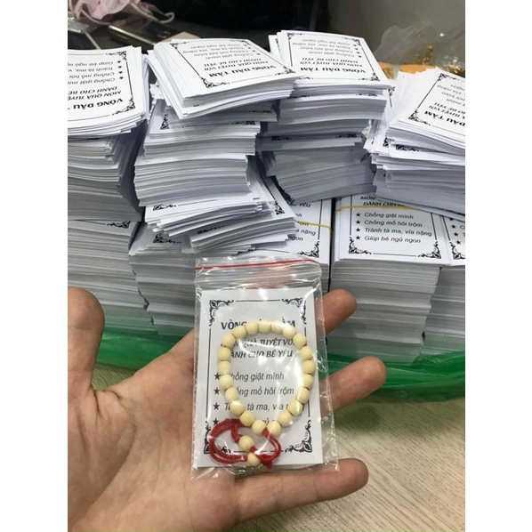 Combo sỉ 100 vòng dâu tằm có túi giấy
