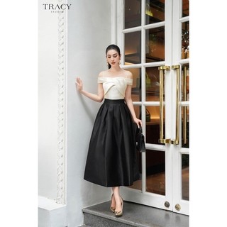 Đầm thiết kế cao cấp dự tiệc sát nách tafta