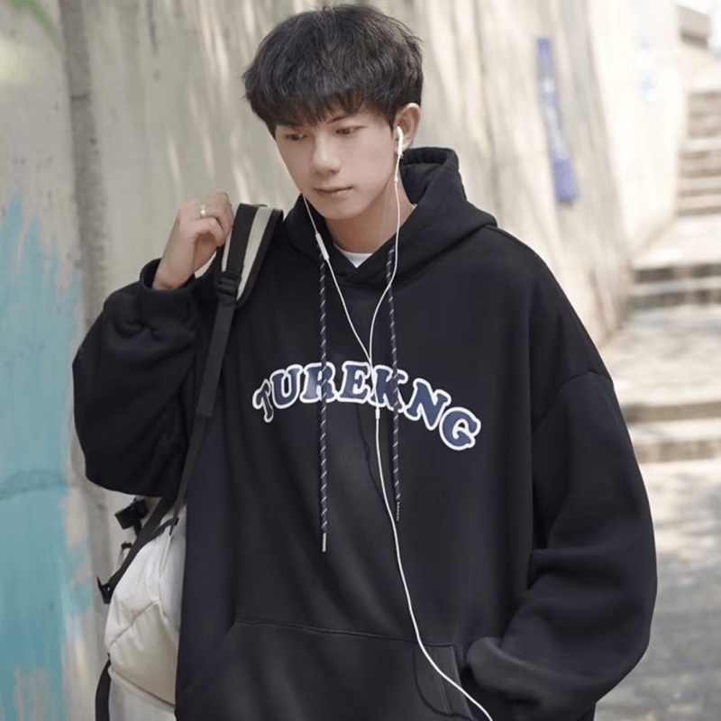 Áo hoodie Dáng Rộng In Chữ Thời Trang Hàn Quốc Chất Lượng Cao