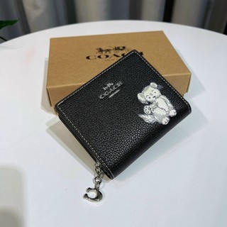 Ví C.oach Snap Wallet With Dancing Kitten siêu đẹp