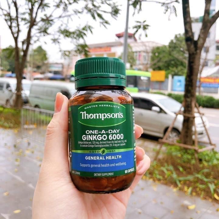 Bổ não, tăng cường trí nhớ Thompson's Ginkgo Biloba 6000 - 60 viên