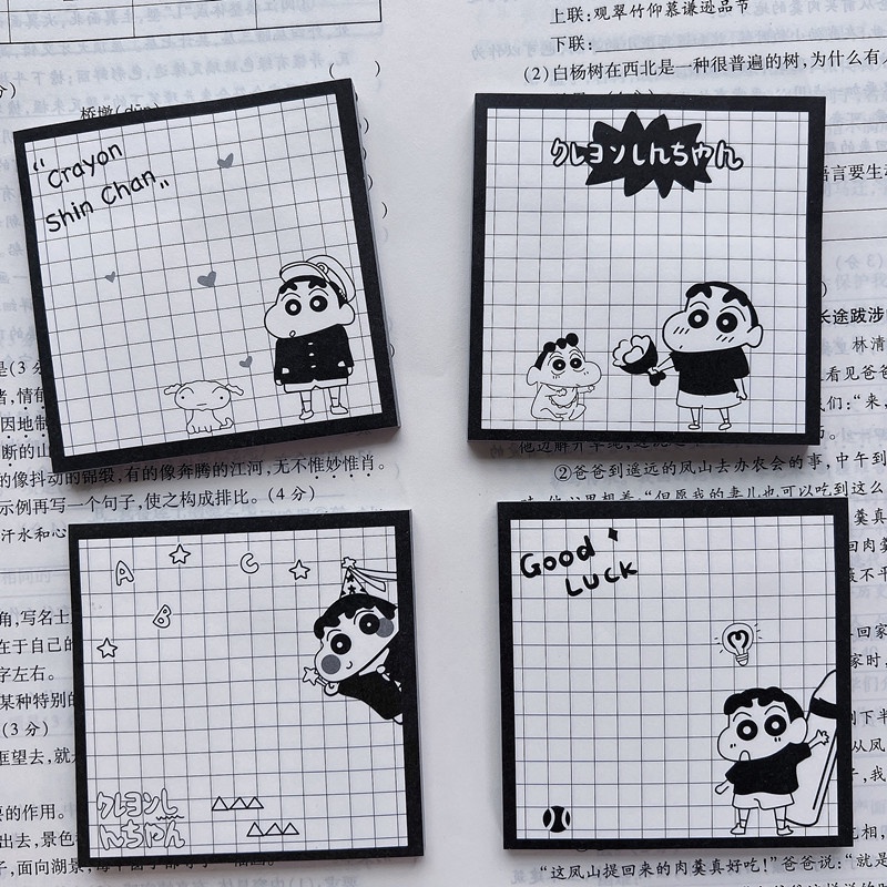 Giấy Nhớ Cute Hình Shin Note Nhiều Màu Đồ Dùng Học Tập Sáng Tạo Vintage VPK20