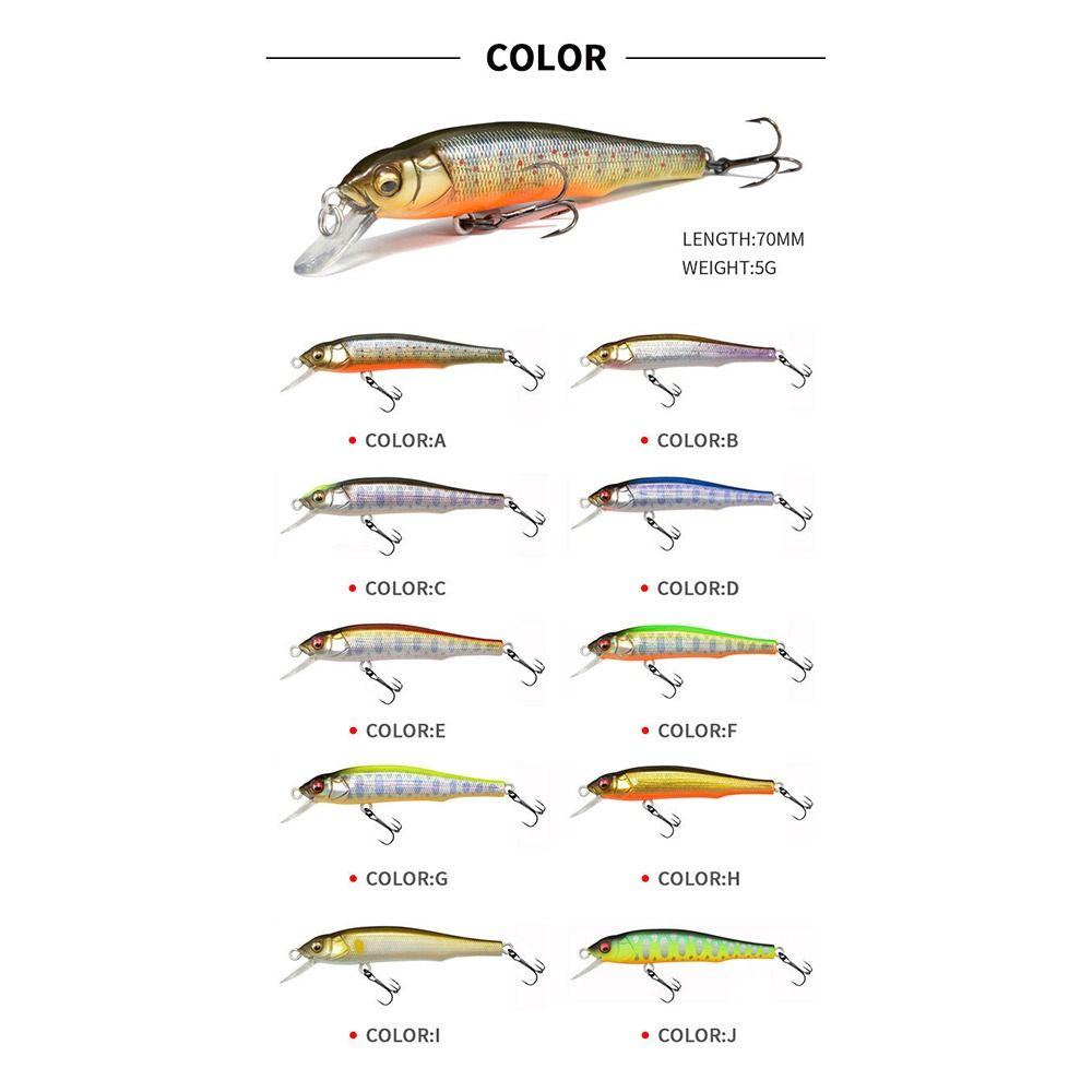 Mồi Giả Nhử Cá 5G / 70MM Bằng Nhựa Gắn Kèm Móc Câu Tiện Dụng