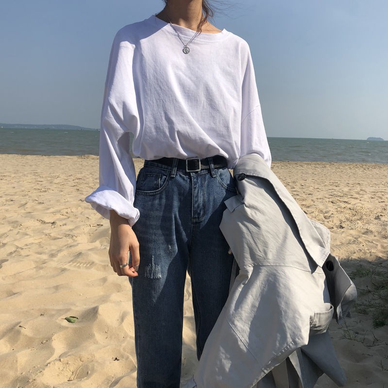 NRVP Áo Thun Nữ Dài Tay Thời Trang Hàn Quốc 2023