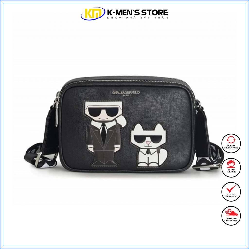 Túi đeo chéo Crossbody KARL LAGERFELD new 2023 Túi đeo vai nam nữ Unisex phong cách Hàn Quốc size 20x14x6cm- K MEN STORE