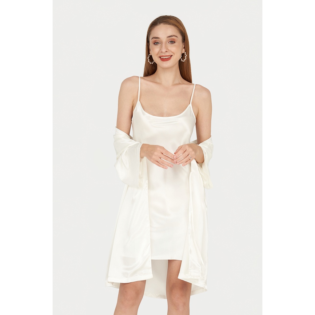 Áo khoác Kimono Vera Satin trơn - V0464