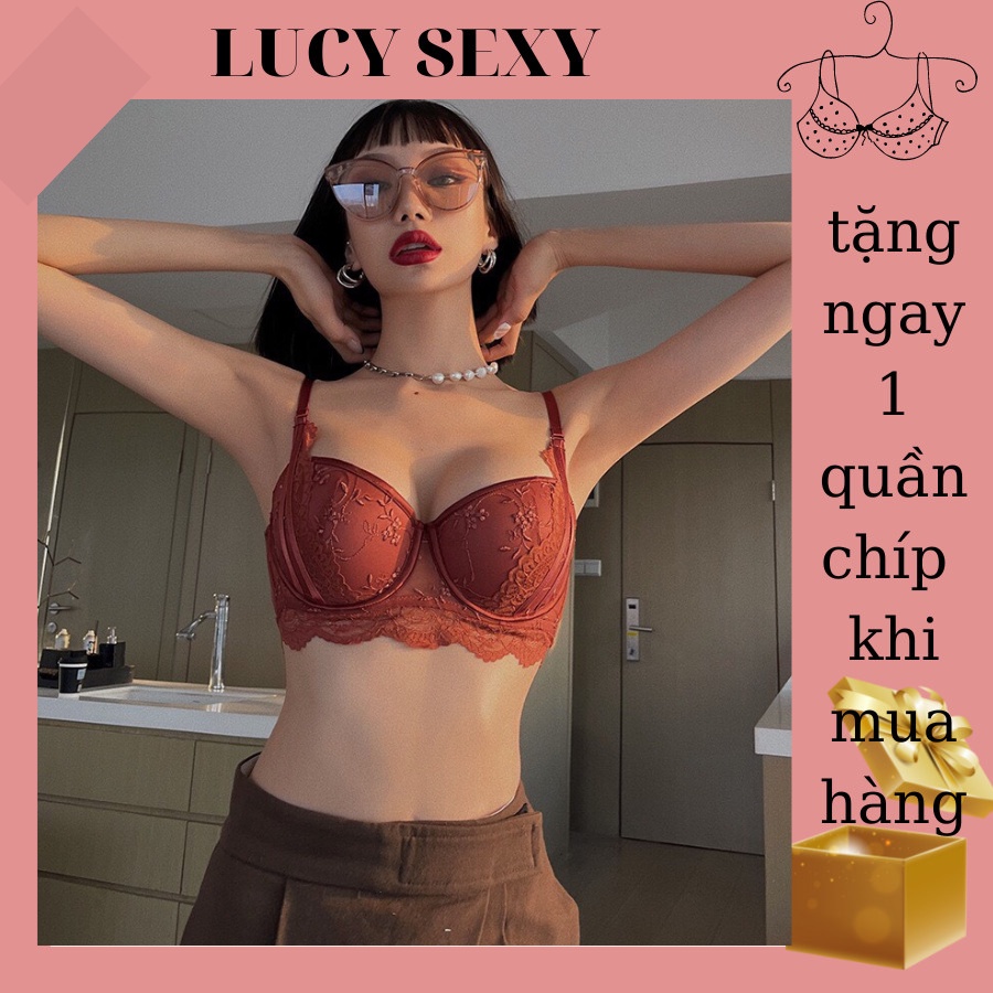 BỘ ĐỒ LÓT ĐỆM DÀY 3CM 🍁NÂNG NGỰC🍁 CÓ GỌNG THIẾT KẾ REN CAO CẤP C158