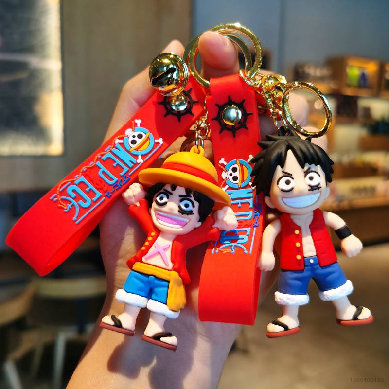 2 Móc Chìa Khóa PVC Hình Nhân Vật Luffy Trong ONE PIECE BY2