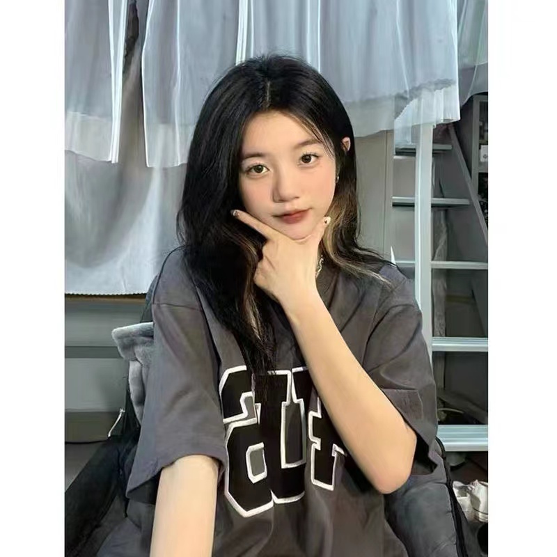 NRVP Áo Thun Unisex Mùa Hè Dáng Suông Tay Cộc Phong Cách Hàn Quốc Cho Nam Nữ