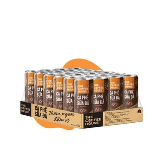 Thùng 24 lon cà phê sữa the coffee house 180ml