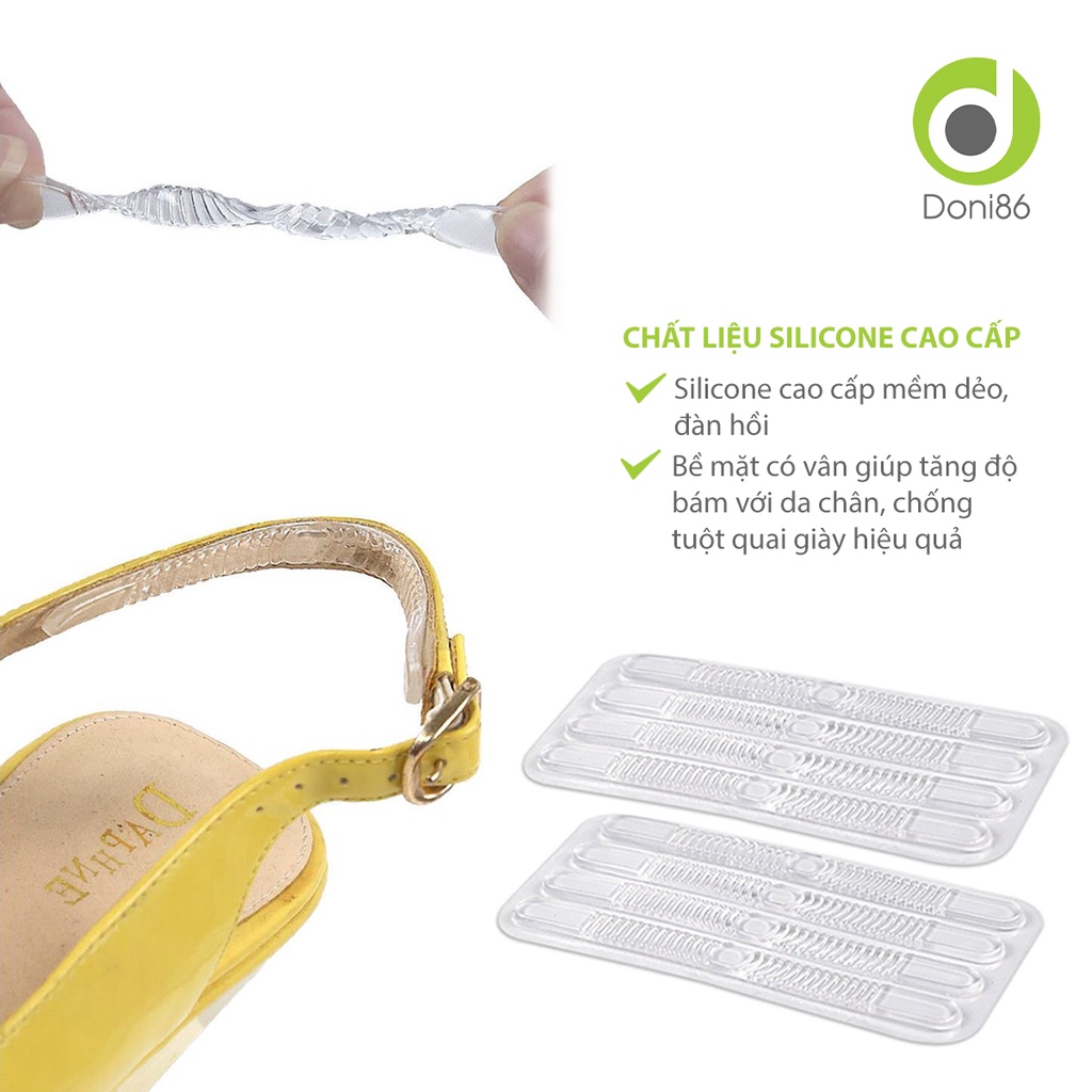 Miếng dán silicone, mút EVA giảm đau, chống trầy khi mang cao gót, sandal - Doni - DOPK282
