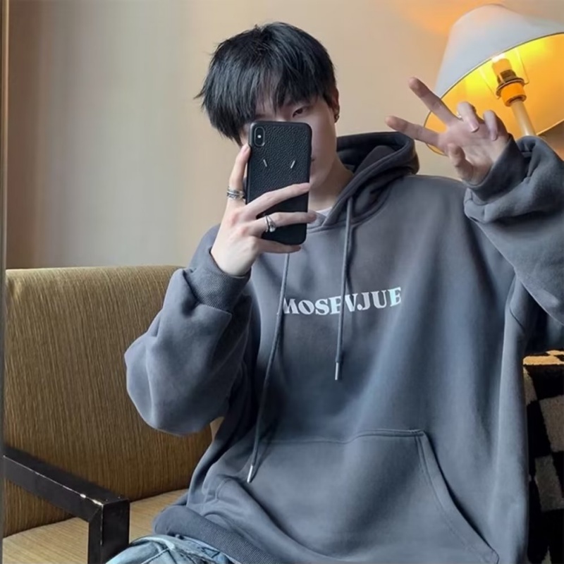 Áo Hoodie Tay Dài Oversize In Chữ Thời Trang Hàn Quốc Chất Lượng Cao