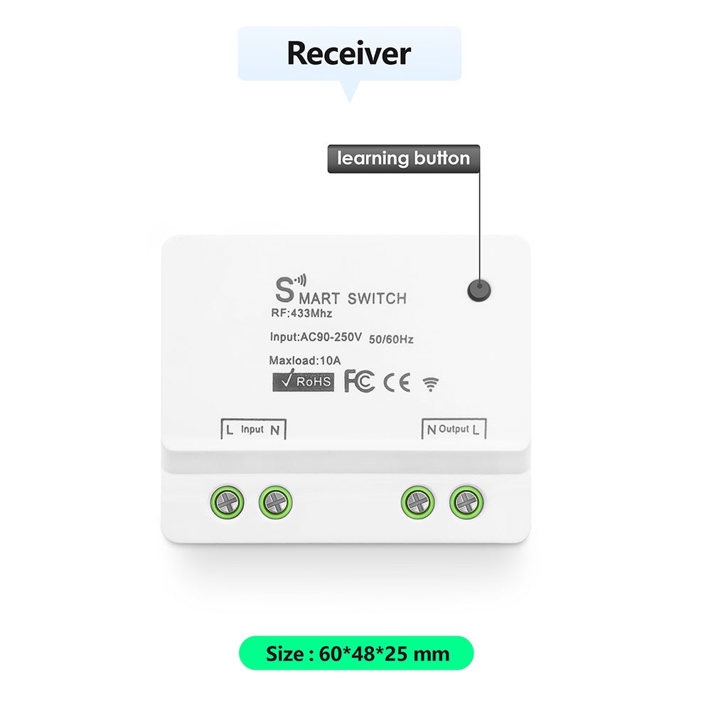 Bộ Điều Khiển Từ Xa Không Dây 433MHz RF AC 110V 220V 10A Cho Máy Bơm Đèn