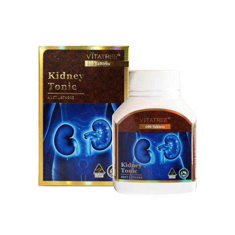 Viên uống bổ thận, giải độc thận Vitatree Kidney Tonic - 100 viên - CHÍNH HÃNG ÚC.