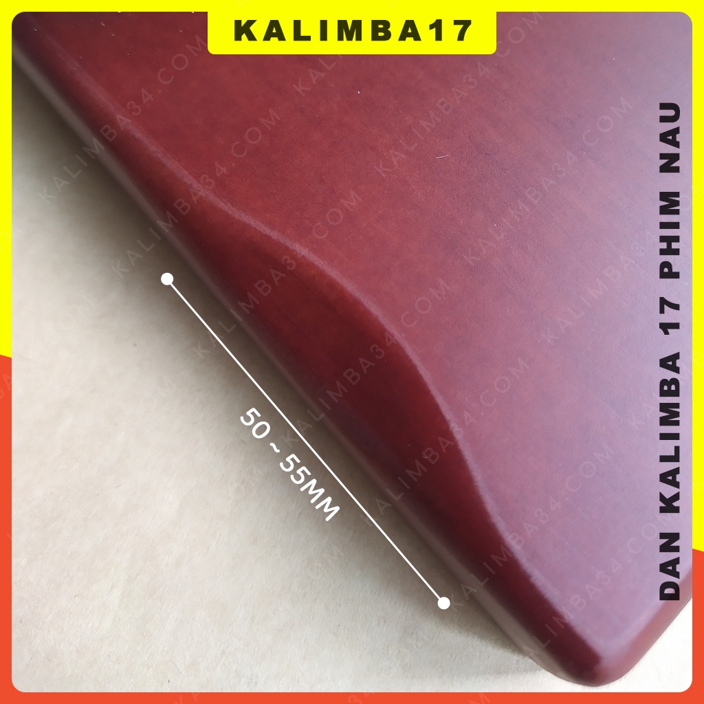 Đàn kalimba 17 phím cơ bản màu nâu, Kalimba gỗ tấm nguyên khối, Piano ngón tay cái , đồ chơi cho bé hấp dẫn kèm phụ kiện