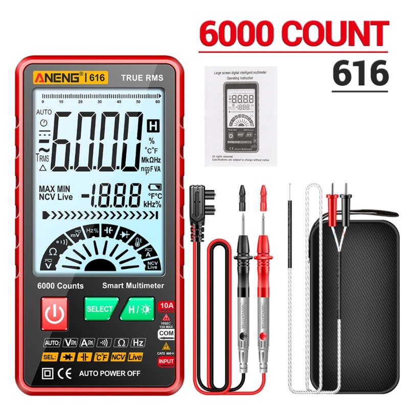 Vạn Năng Kế Tự Động Dò Tìm Hiển Thị Dòng Điện NCV