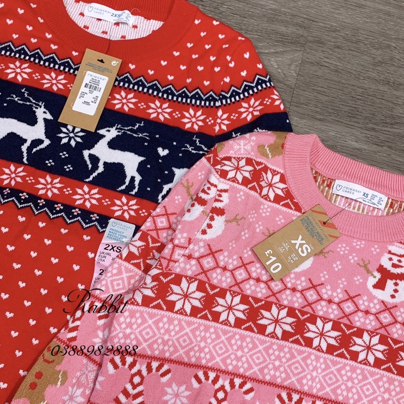 Áo len Noel đỏ hồng- HÀNG SALE KO ĐỔI TRẢ