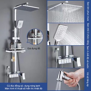 [FREE SHIP] Bộ Sen Cây Tắm Đứng Cao Cấp AVIBA-30010 Chính Hãng Có ĐIều Chỉnh Chức Năng- Có Đèn Led Hiển Thị Nhiệt Độ