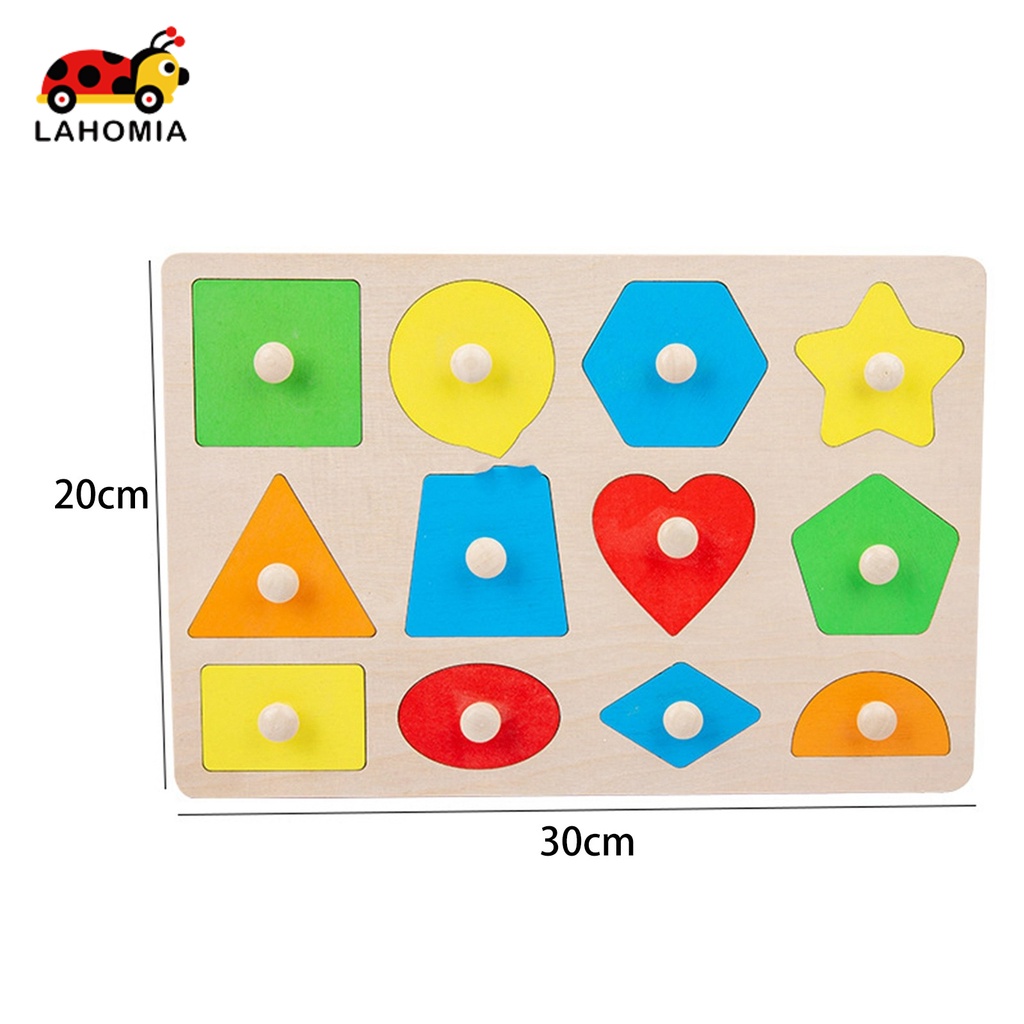 LAHOMIA Đồ chơi bảng hình học nhiều màu sắc cho trẻ mẫu giáo