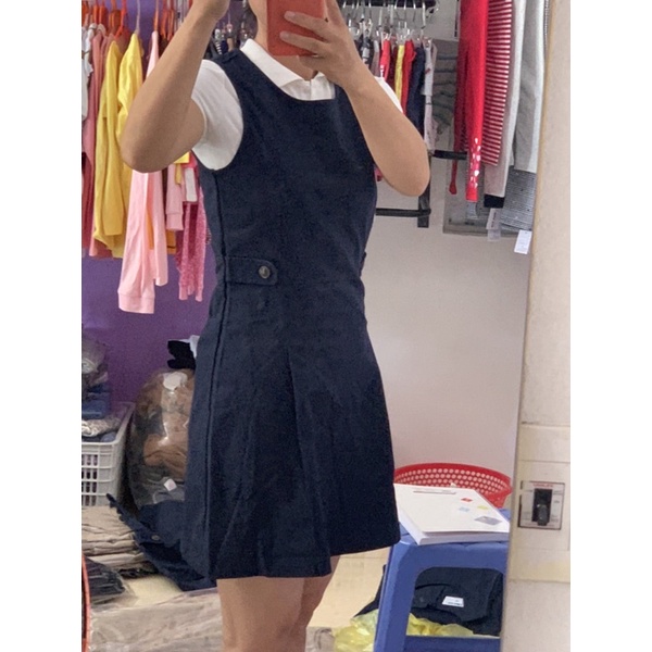 Đầm  liền kaki xuất dư xịn cho bé đi học.