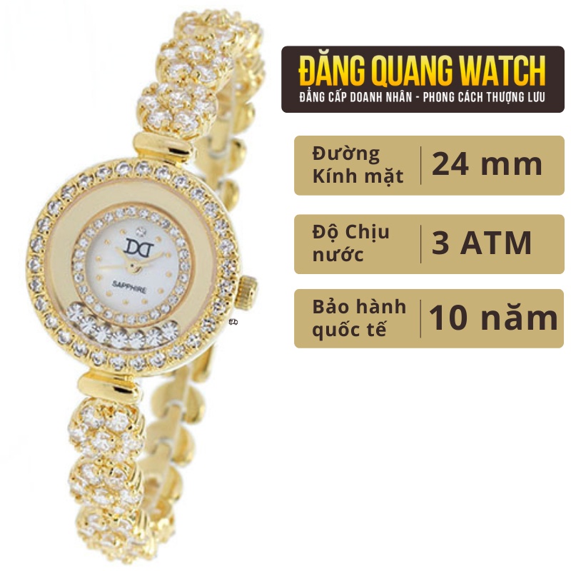 Đồng hồ nữ Diamond D DM5308B5IG - Size mặt 24 mm