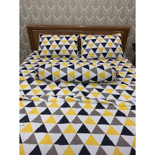Bộ Drap Cotton mền 100% Cotton cao cấp Kèm Mền Chần Gòn,