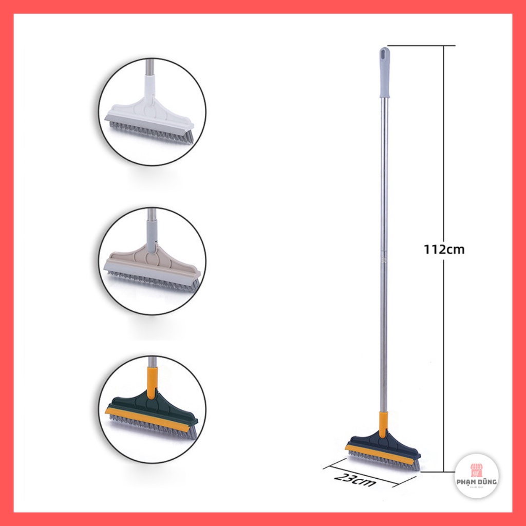 Cây lau sàn đa năng 2 trong 1 , chổi chà sàn , lau kính đa năng
