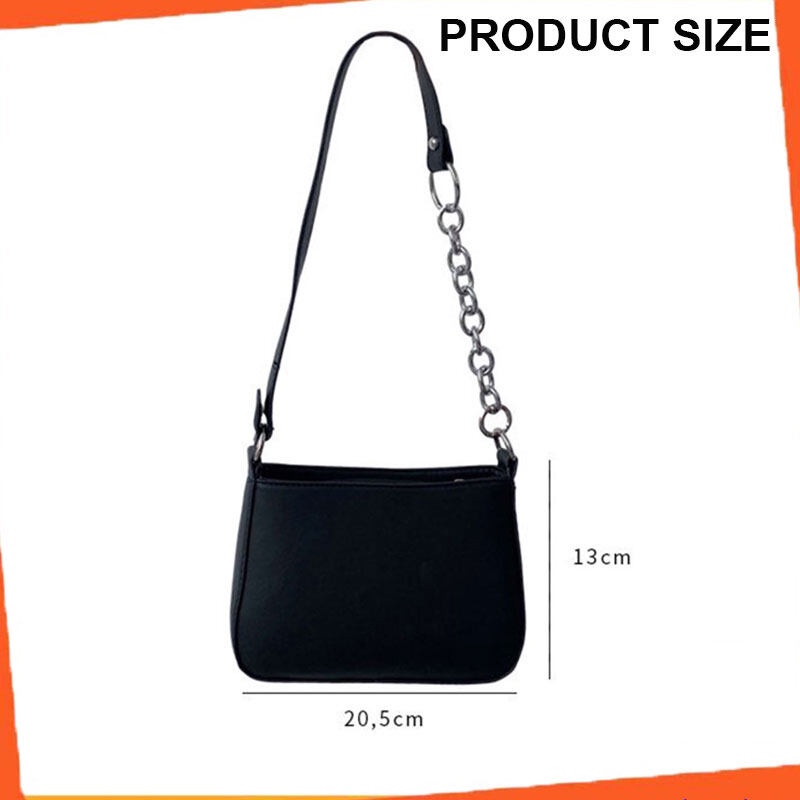 MISCHA Túi Xách Đeo Vai Da PU Màu Đen Phong Cách Âu Mỹ Cho Nữ