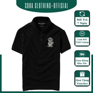 Áo polo nam , cổ dệt bo len ,áo thun nam có cổ tay ngắn thanh lịch Chó 5 - Soha Clothing