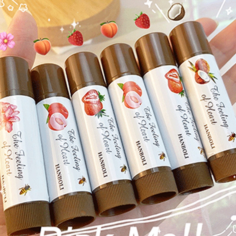 Set 3 Son Dưỡng Môi Vị Trái Cây Hydrat Hóa Không Bóng