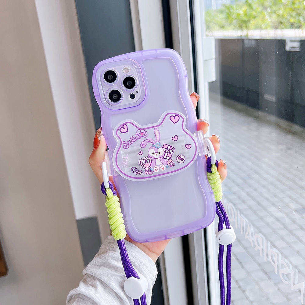 Dây Kẹp Điện Thoại Hình Stitch StellaLou Phi Hành Gia Hoạt Hình Nhiều Màu Chống Thất Lạc Có Dây Đeo Chéo