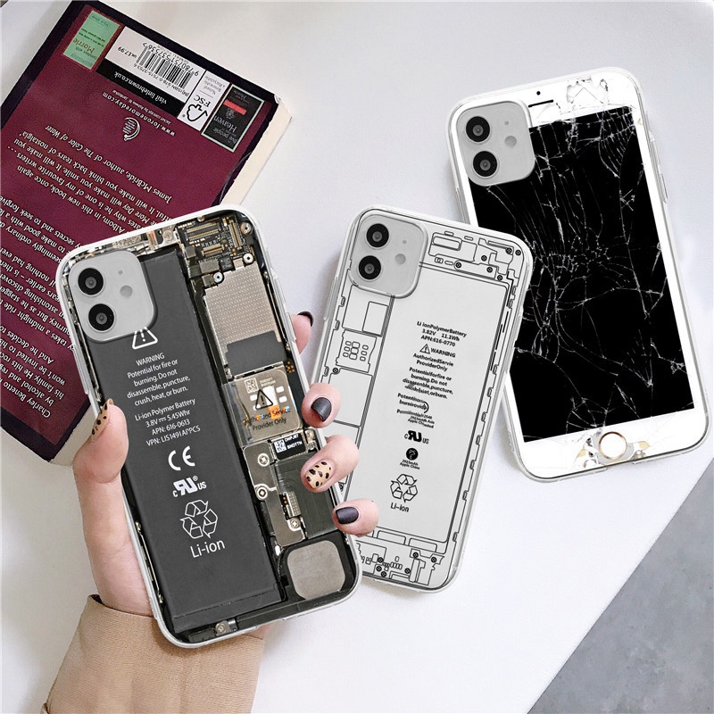 Ốp lưng điện thoại nhựa mềm 6 6plus 8 Plus 7 7plus Se2020 11 11pro 11promax X XS XR XSMAX 12pro 12 12promax 13 13pro 13promax iPhone Model Popular Style Transparent Casing Shockproof