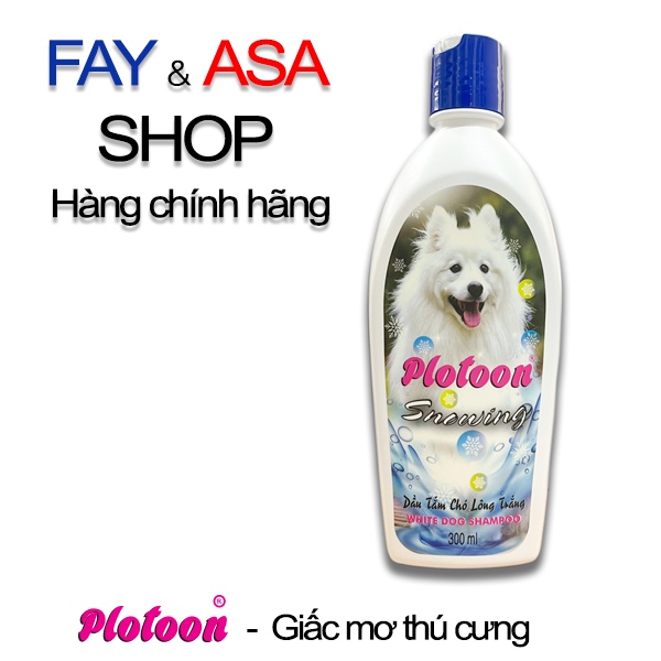Dầu tắm Chó Mèo Plotoon Snowing - Dành Cho Thú Lông Trắng - 300ml