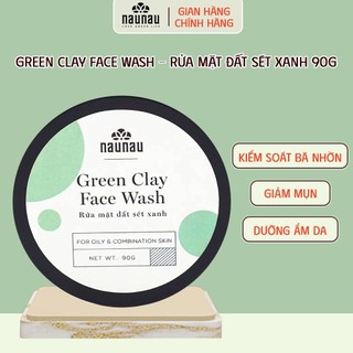 Green clay face wash - rửa mặt đất sét xanh naunau
