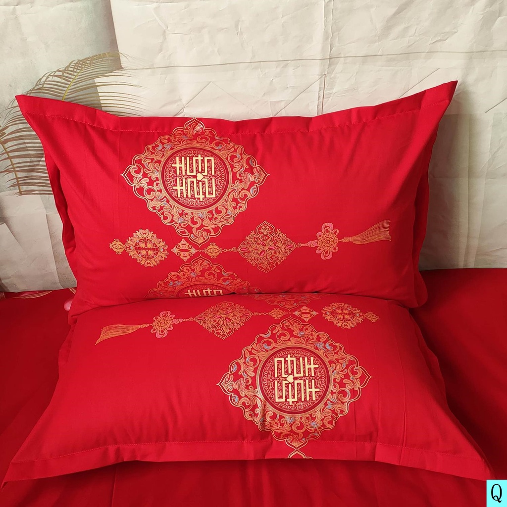 Cặp Vỏ Gối Đơn / Đôi 00% Cotton Nguyên Chất Thân Thiện Với Da Mềm Mại Thân Thiện Với Da Thích Hợp Cho Tiệc Cưới