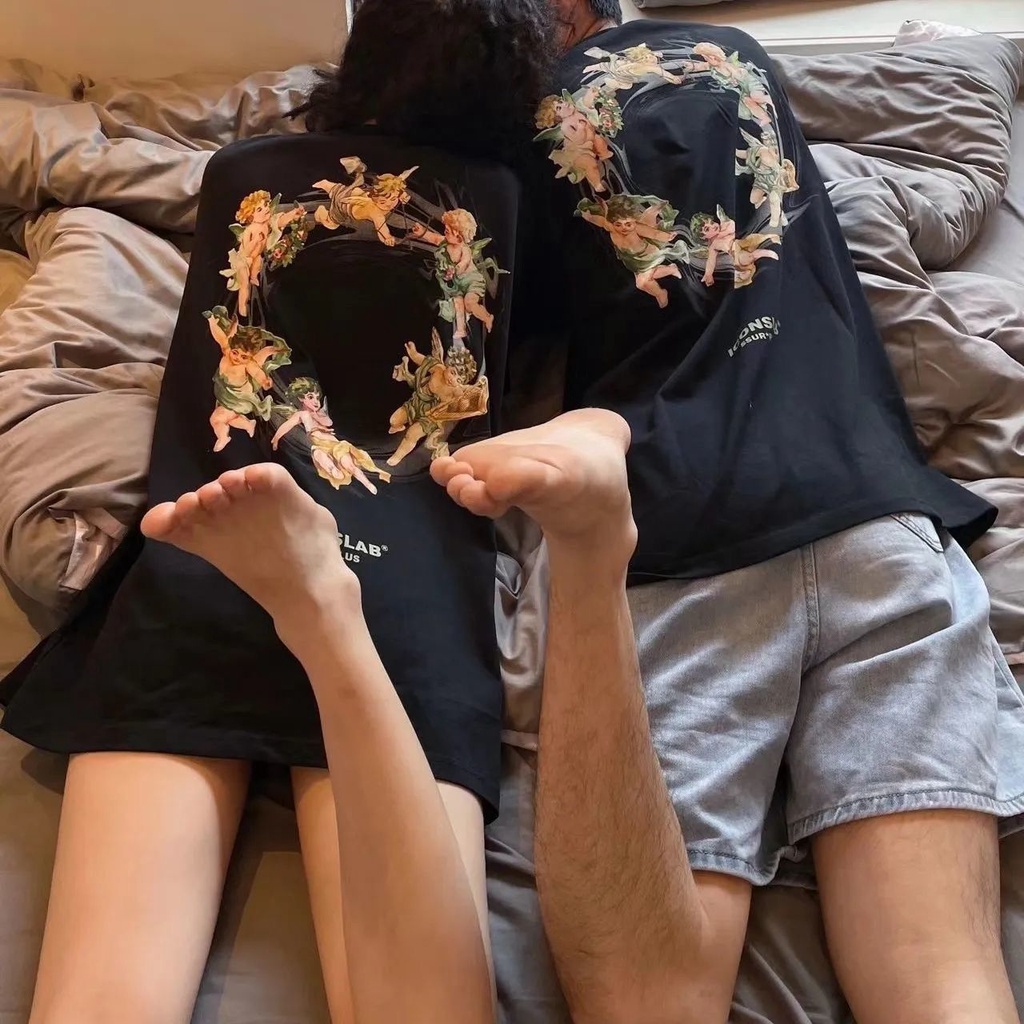 NRVP Áo Thun Unisex Mùa Hè Dáng Suông Tay Cộc Phong Cách Hàn Quốc Cho Nam Nữ