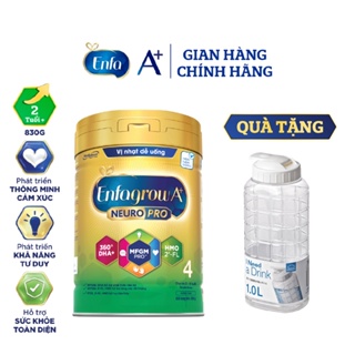 Tặng Bình Nước Nhựa Sữa bột Enfagrow A+ Neuropro 4 - FL HMO Vị Nhạt Dễ