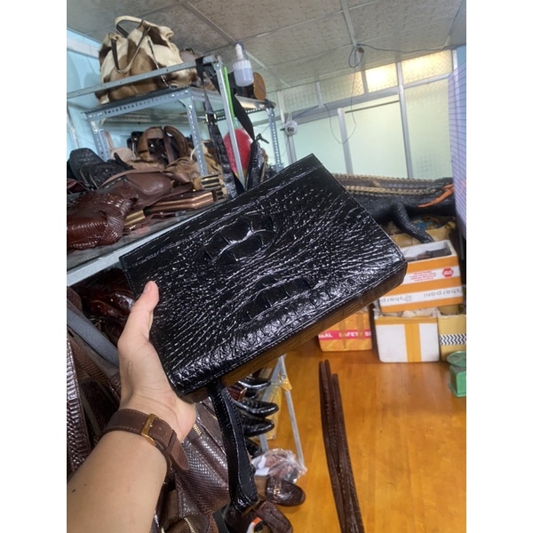 Túi đứng cầm tay, túi cặp da cá sấu